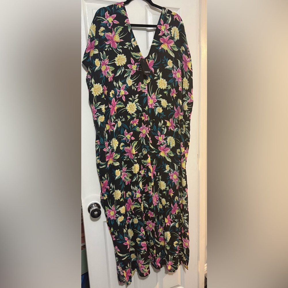 Floral V-Neck Cover-up Dress